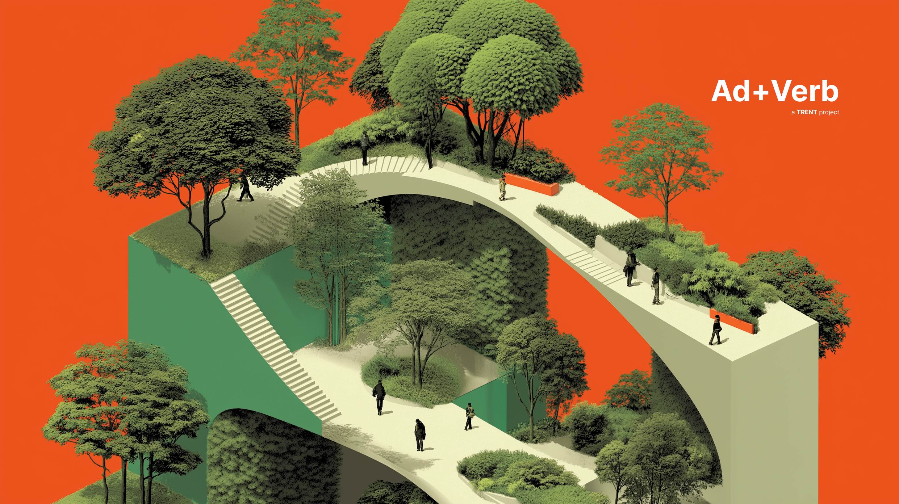 Abstract technological landscape representing innovation and development